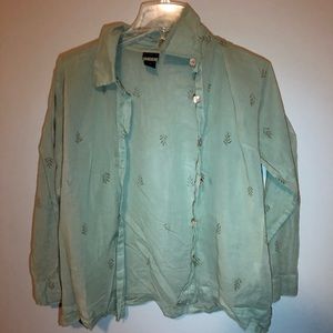 Green Button up